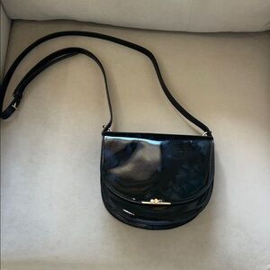 Gucci Shiny Black vintage Crossbody Bag